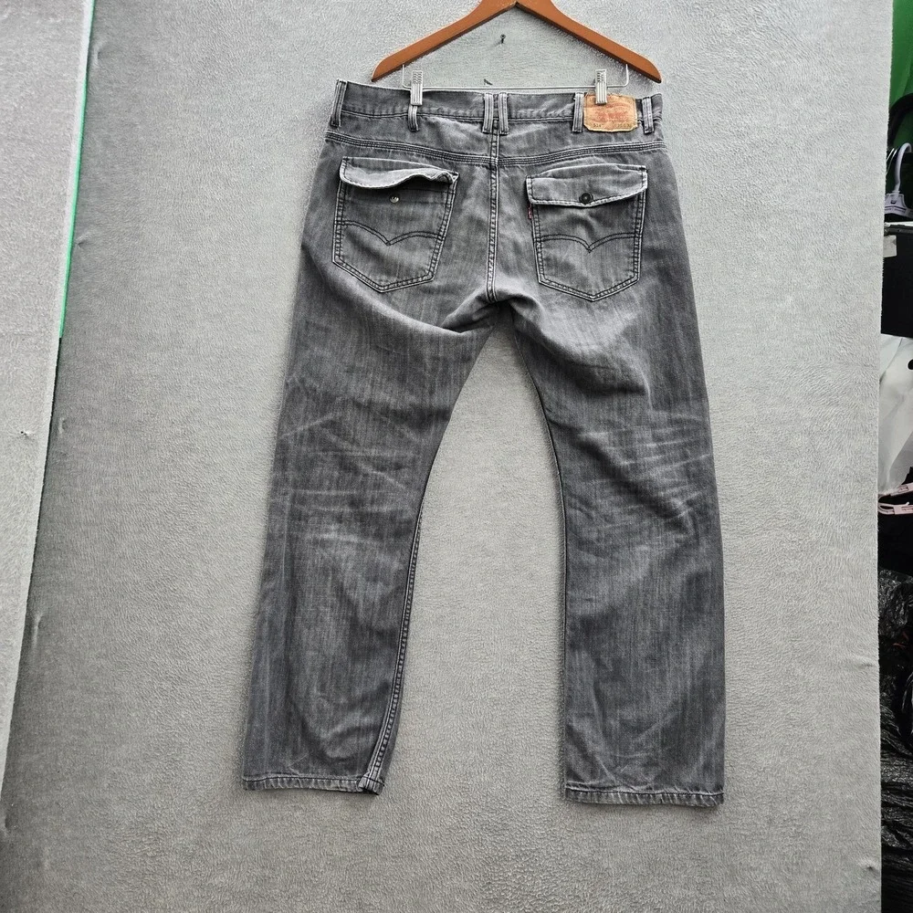Levi's 514 Men Jeans 38X32 Gray Denim Slim Straight 30